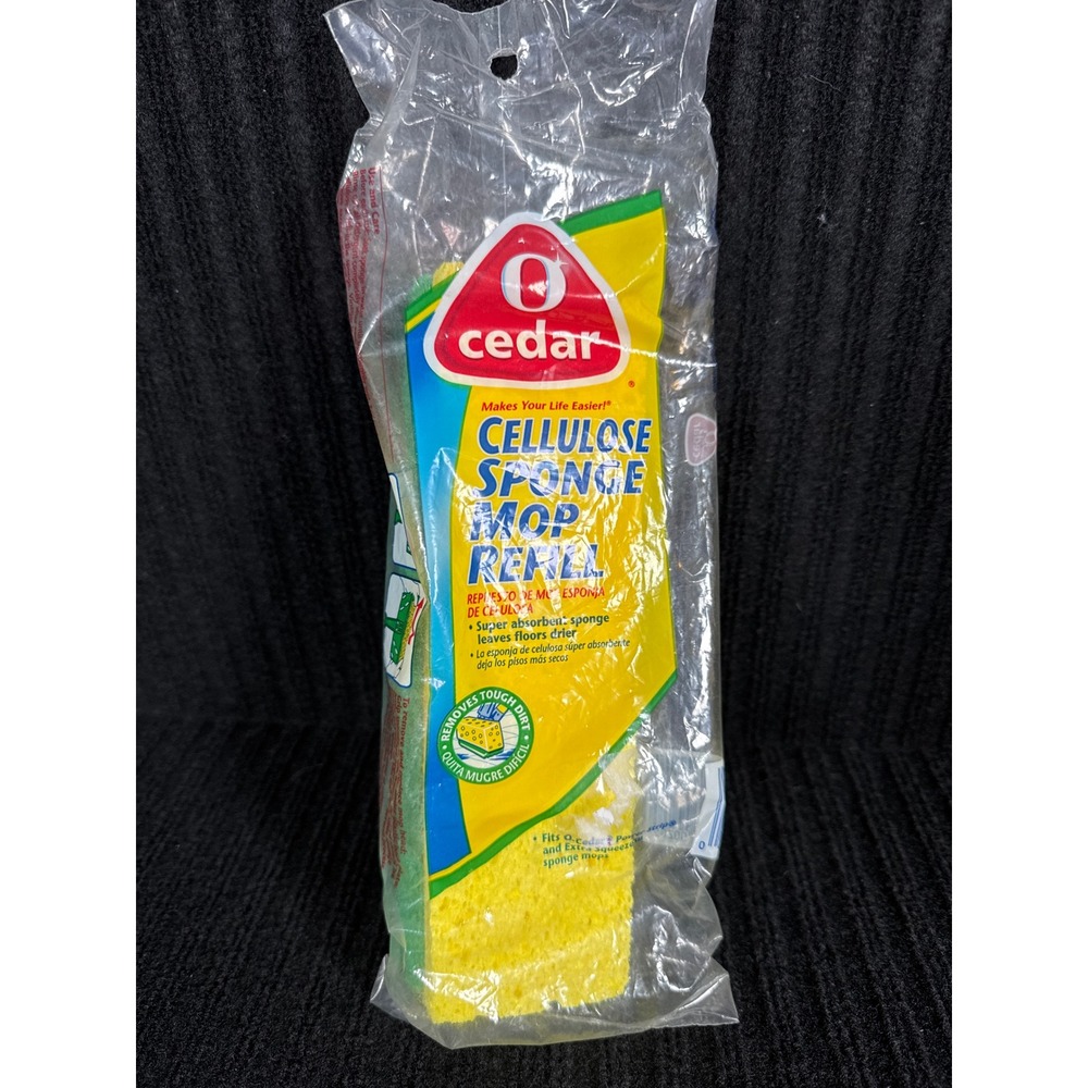 O-Cedar Cellulose Sponge Mop Refill Yellow Green Super Absorbent